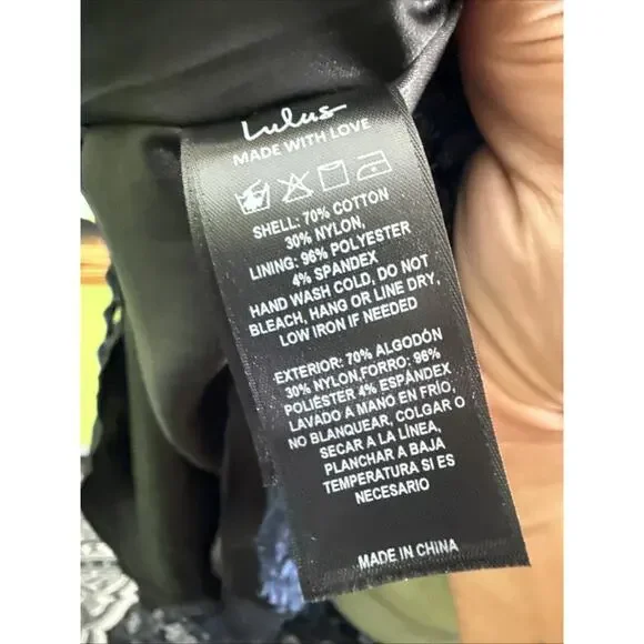 Lulu’s Make It Mesmerizing Navy Blue Jacquard Tiered Midi Dress, XS - Picture 5 of 8